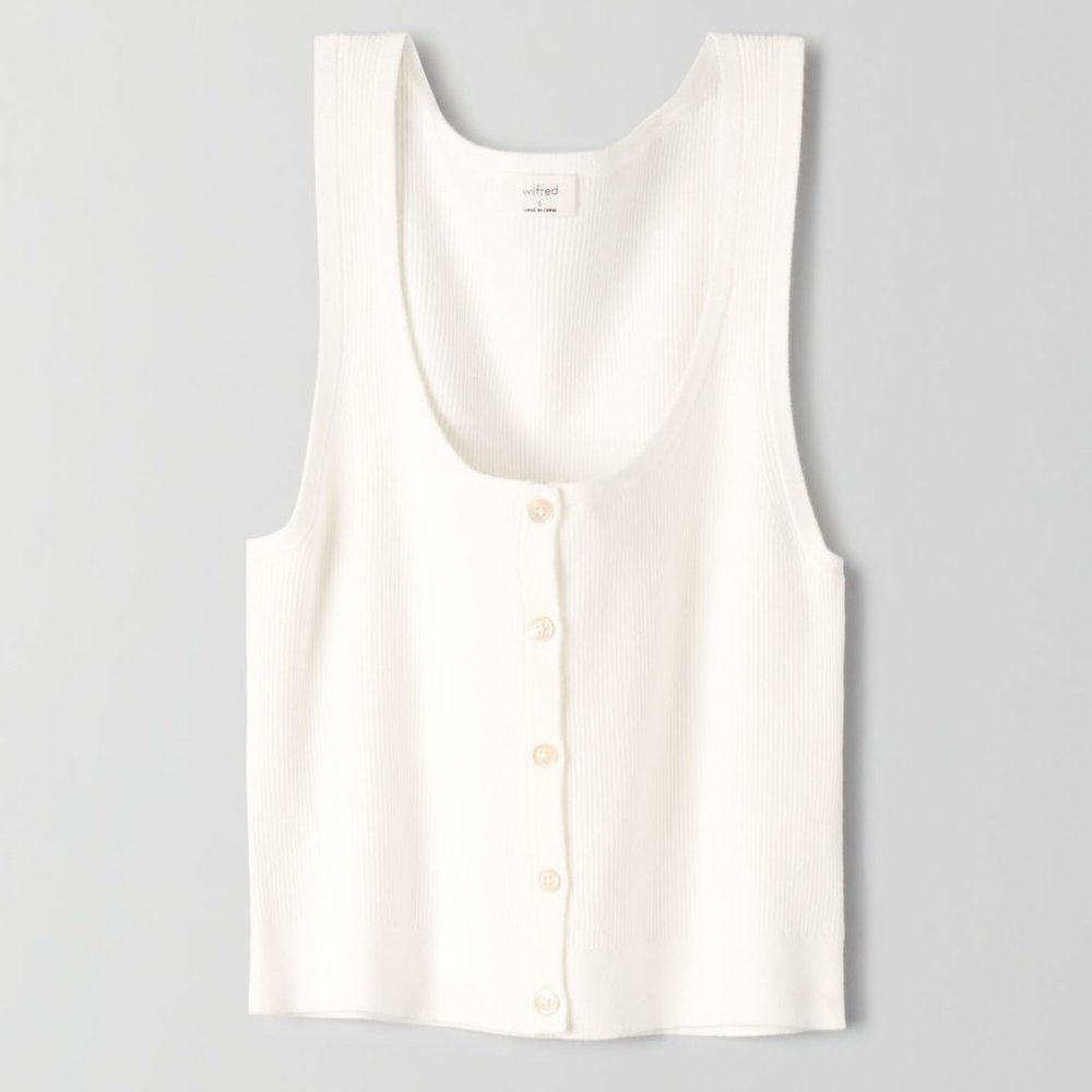 Aritzia Wilfred Sweater Tank - Ivory, XXS